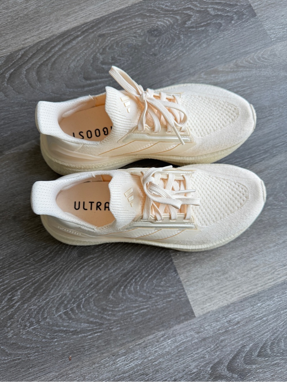 Adidas ultraboost Lightweight Knit Sneakers in peach color. Like new.